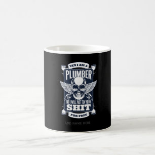 Mug Drôle Sac de citation de plombier tatouage de crân