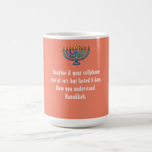 Mug Drôle Sarcastique Hanoukka Chanukah Citation de té (Centre)