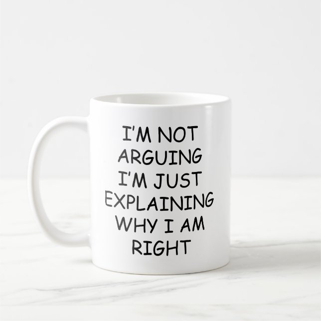 Mug Drôle Sarcastique Je Ne Discute Pas Amateur De Déb (Gauche)