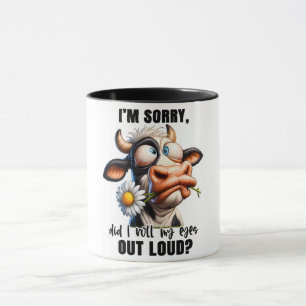 Mug Drôle/Sarcastique Paroles d'animaux/vache