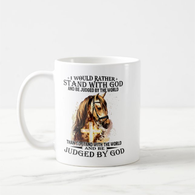 Mug Drôle si mon cheval avait votre visage, je le tira (Gauche)
