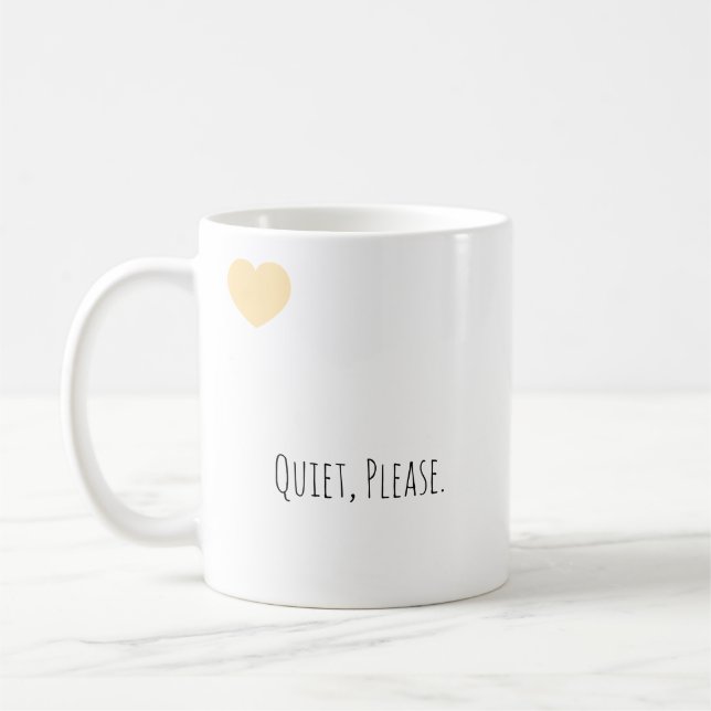 Mug Drôle "Silence, S'il Vous Plaît" Typographie Moder (Gauche)