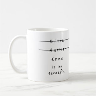 Mug Drôle Simple Favorite Nom de l'enfant Fête de la M