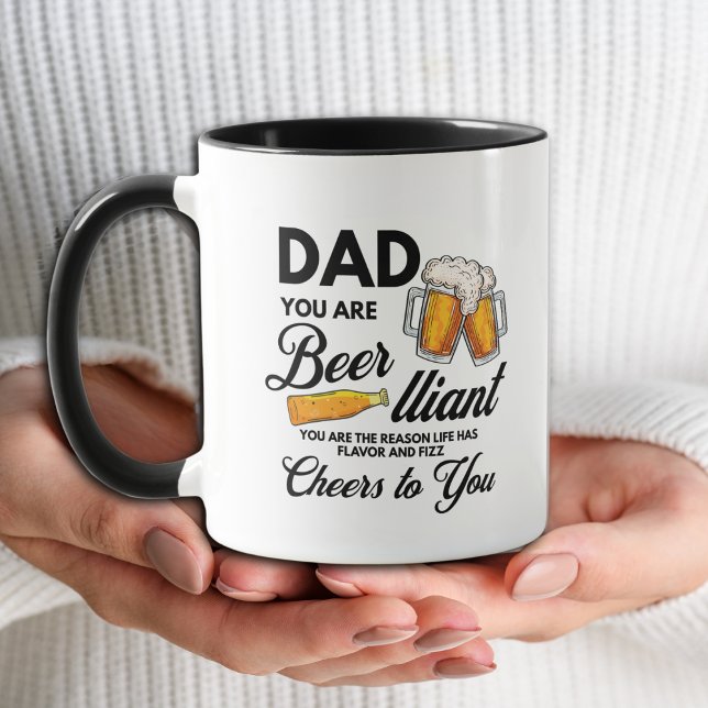 Mug Drôle Simple Papa Tu Es Une Fête des pères Lumineu (Créateur téléchargé)