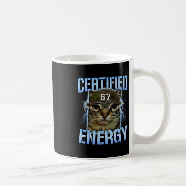Mug Drôle Six Sept 67 Mème Énergie Certifiée Maudite C (Droite)
