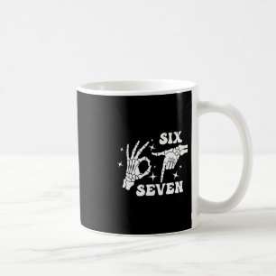 Mug Drôle Six Sept 67 Mème Gen Alpha Mains de squelett