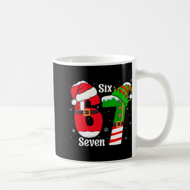 Mug Drôle Six Sept 6 7 Mème Gen Alpha Argot Santa Elf (Droite)