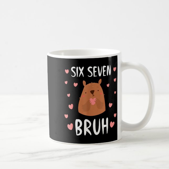 Mug Drôle Six Sept Bruh 67 Groundhog Enfants Garçons  (Droite)