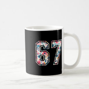 Mug Drôle Six Sept Floral 67 Mème Gen Alpha Argot 6 7