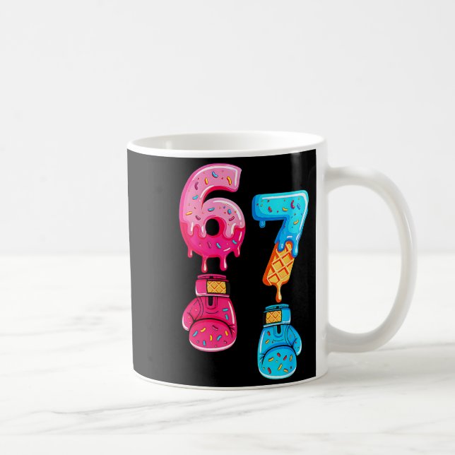Mug Drôle Six Sept Mème Crème Glacée Goutte 67 Boxe  (Droite)