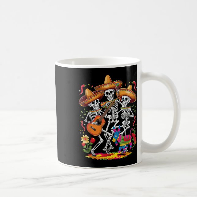 Mug Drôle Skeleton Cinco De Mayo Fiesta Festival Mexic (Droite)