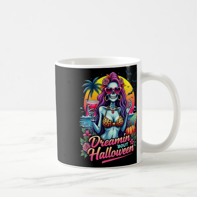 Mug Drôle Skeleton Dreamin Bout Halloween Summerween V (Droite)