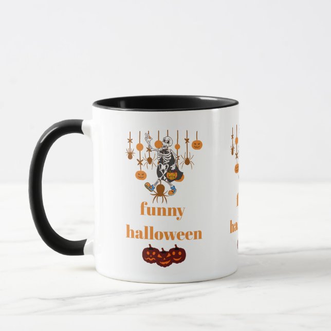 Mug Drôle Skeleton Halloween (Gauche)