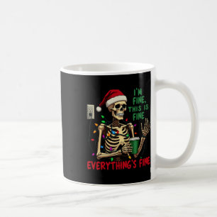 Mug Drôle Skeleton Lumières de Noël Je suis parfait pa