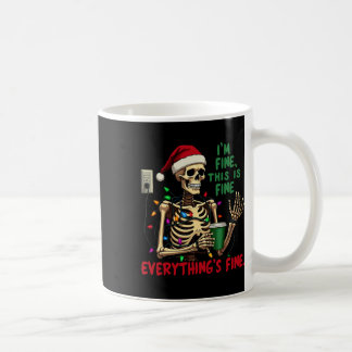Mug Drôle Skeleton Lumières de Noël Je suis parfait pa