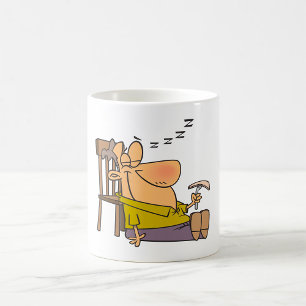 Mug Drôle Sleepy Man Napping avec Sandwich