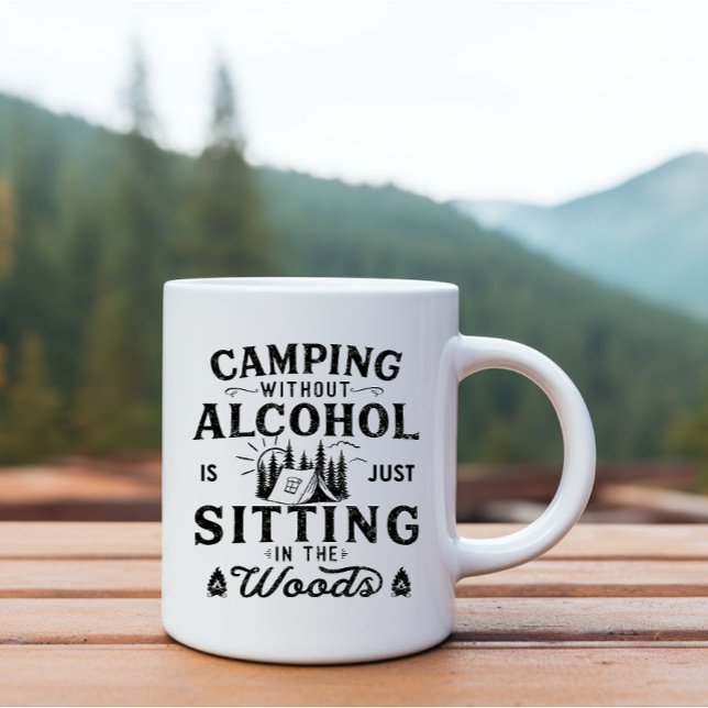 Mug Drôle slogan camper camping à boire des paroles (Créateur téléchargé)