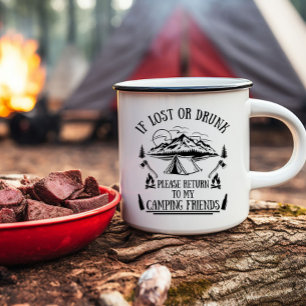 Mug Drôle slogan camper camping à boire des paroles