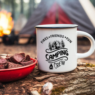 Mug Drôle slogan de l'équipe de camping camper amis ca
