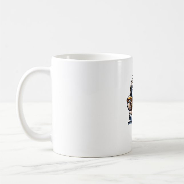 Mug Drôle Sloth mangeant Pizza, Amoureux des animaux K (Gauche)