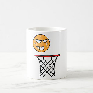 Mug Drôle souriant Basketball visage Dunking
