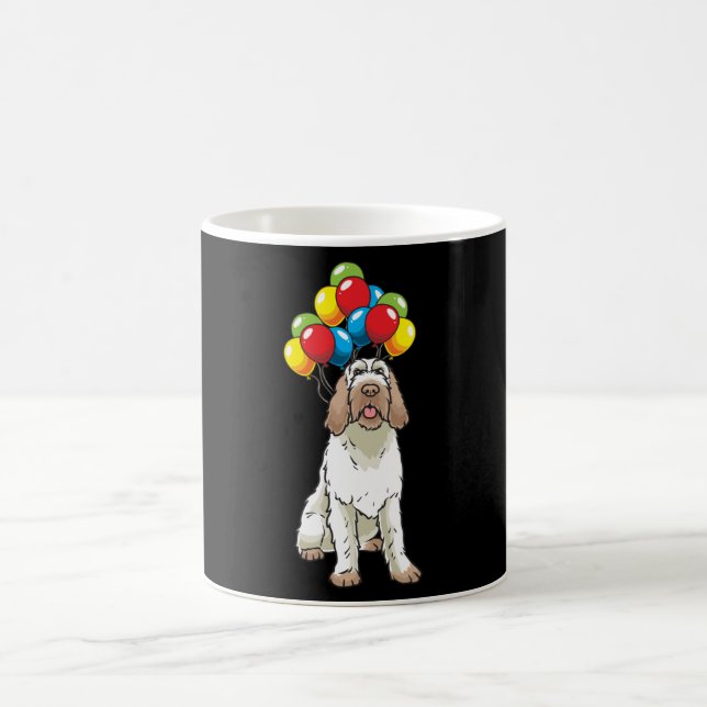 Mug Drôle Spinone Italiano Chien Avec Balloons (Centre)