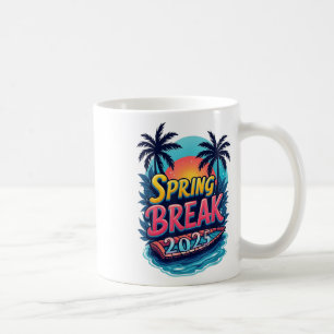Mug Drôle Springbreak 2025 équipe de famille de jumela