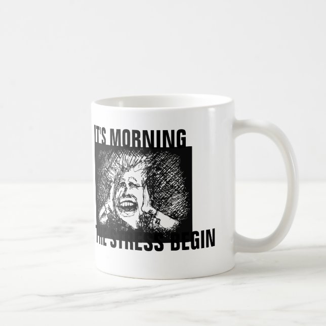 Mug Drôle Stress Coffee Mug, pour le patron ou maman (Droite)
