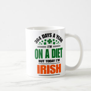 Mug Drôle sur un régime et Shamrock de la Saint-Patric