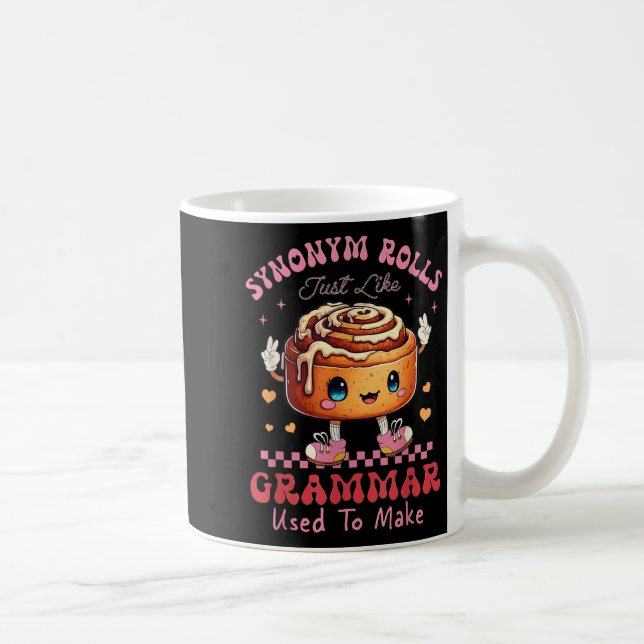 Mug Drôle Synonyme Rolls Blague Cinnamon Rolls Grammar (Droite)