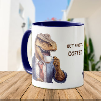 Mug Drôle T-Rex Dinosaur Premier Café