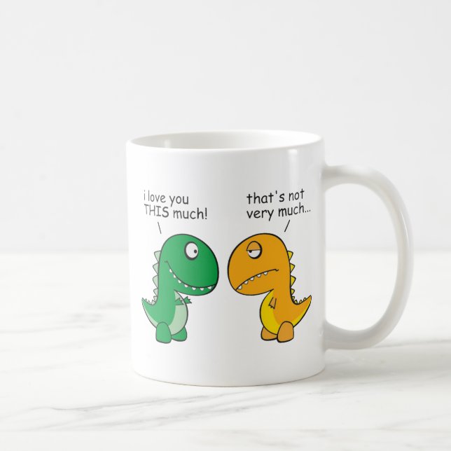 Mug drôle-T-Rex-petit-bras-bande dessinée (Droite)