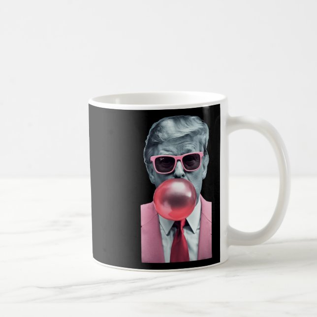 Mug Drôle Tee en Bubble Gum Rose Trump Yum  (Droite)