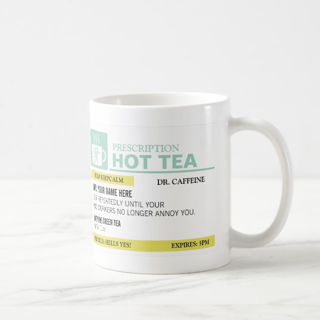 Mug Drôle Thé chaud de prescription (Droite)