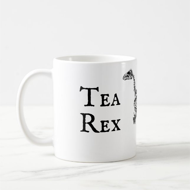 Mug Drôle Thé Rex Tyrannosaurus Dinosaur Fête des père (Gauche)