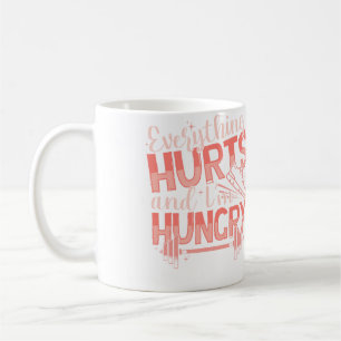 Mug Drôle Tout fait mal J'ai faim Course à pied Fitnes