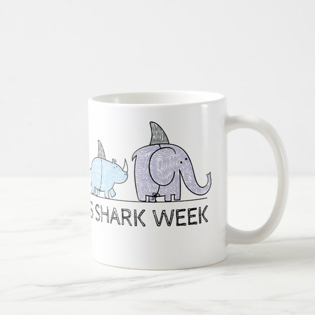 Mug Drôle Tout le monde aime la semaine du requin (Droite)