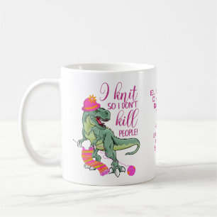 Mug Drôle Tricot Citation Dinosaur