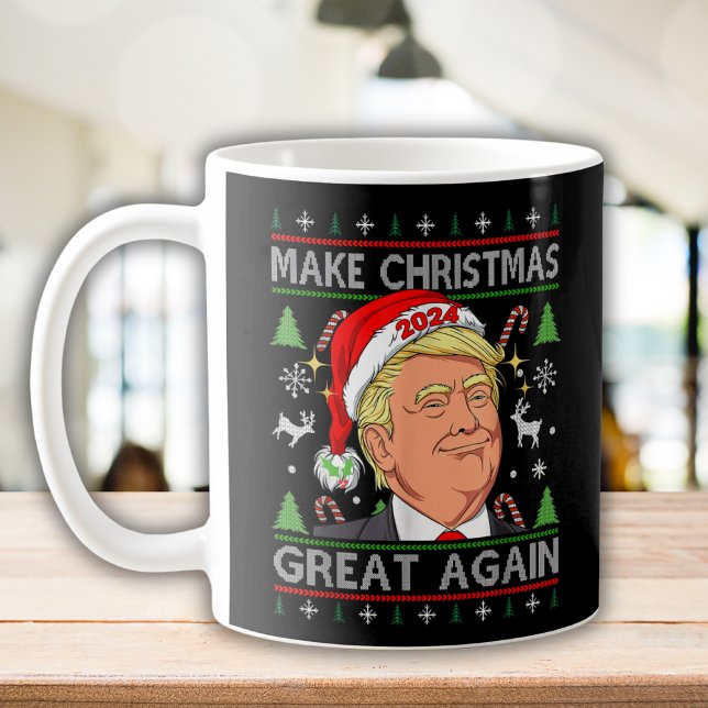 Mug Drôle Trump 2024 Rendre la grandeur de Noël moche (Créateur téléchargé)