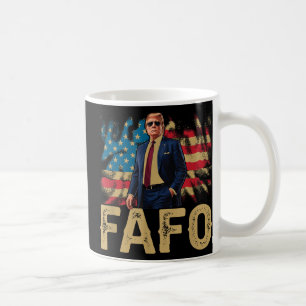 Mug Drôle Trump Fafo, Y2k Fafo Trump American Flag Vin