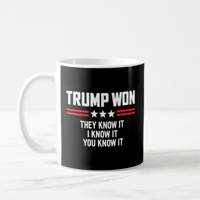 Mug Drôle-Trump-Gagnant-Ils-Le-Savoir-Le-Savoir-Le-Sav (Gauche)