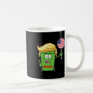 Mug Drôle Trump Mega Cartoon Poubelle Drapeau Américai