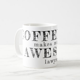 Mug Drôle typographie cadeau personnalisé pour avocat