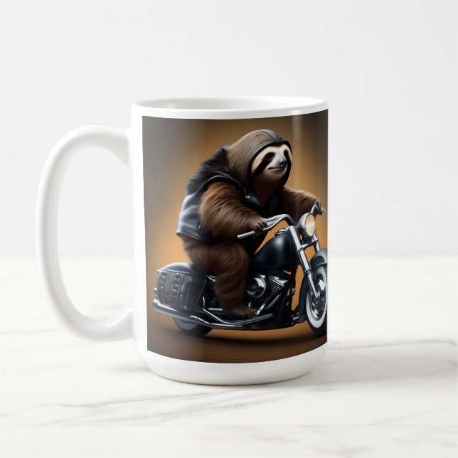Mug Drôle Vélo De Fente Sur Moto, (Gauche)