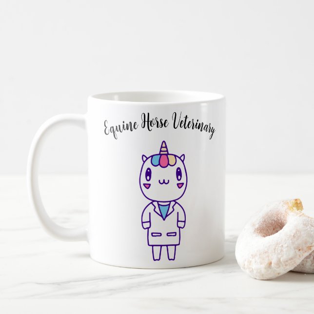 Mug Drôle Vétérinaire Humour Citation pour soins aux a (Avec donut)
