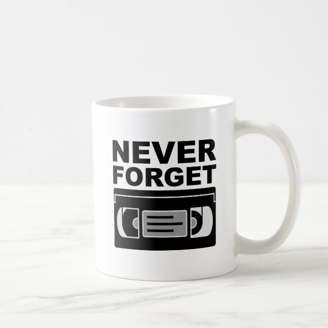 Mug drôle VHS Ne jamais oublier (Droite)