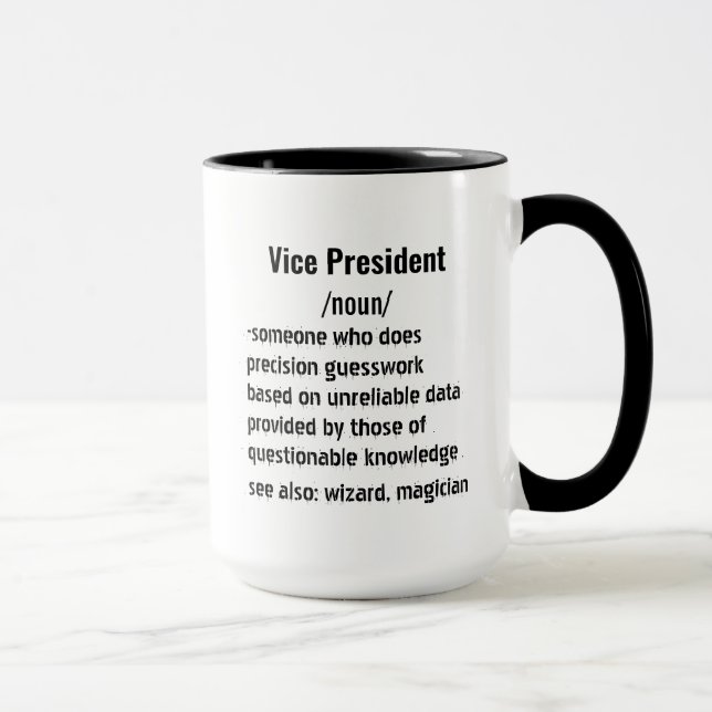 Mug Drôle Vice-président Définition cadeaux (Droite)