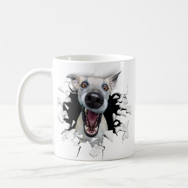 Mug Drôle visage chien (Gauche)