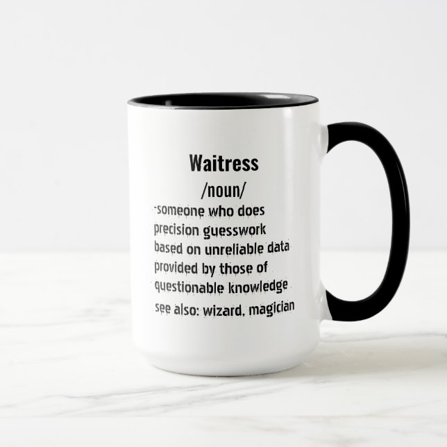 Mug drôle Waitress Définition cadeaux pour hommes femm (Droite)