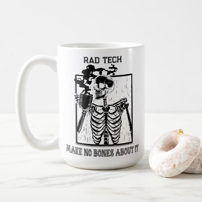 Mug Drôle X-ray personnalisable Médicale Job Rad Tech (Avec donut)